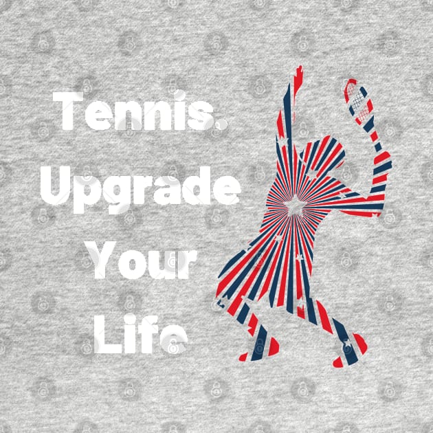 US Open Tennis USA Flag Silhouette by TopTennisMerch